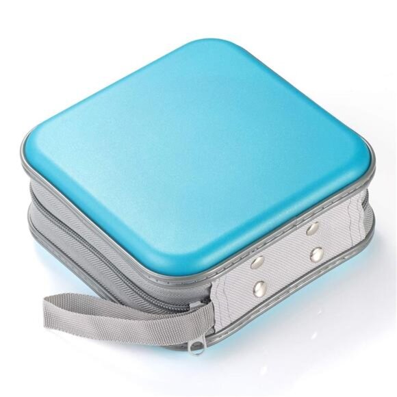 alavisxf xx CD Case, 48 Capacity Hard Plastic DVD Case Portable Zipper - Picture 6 of 7